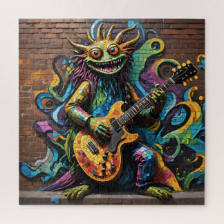 Guitar Creature Rainbow Graffiti Puzzle