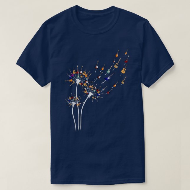Guitar Dandelion For Guitar Lover Guitarist  T-Shirt (Design Front)