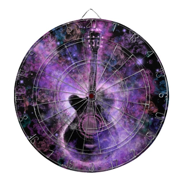 Guitar Dart Board Purple - Magic Sound (Front)