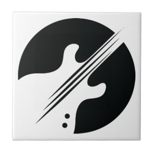 Guitar Design Ceramic Tile