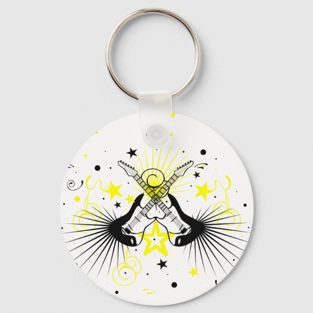 Guitar Design Key Ring (Front)