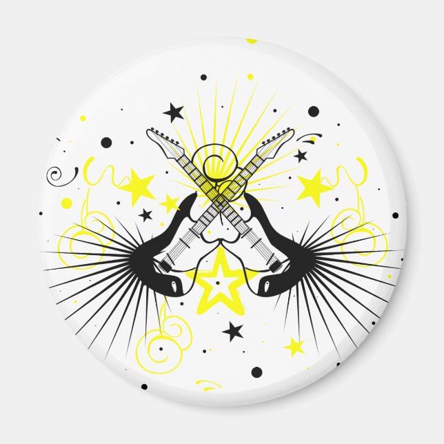 Guitar Design Magnet (Front)