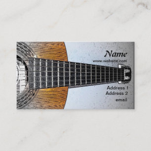 Guitar Digital Ink Business Cards