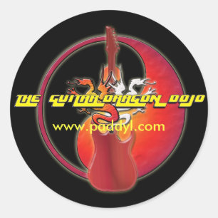 Guitar Dragon Dojo Sticker