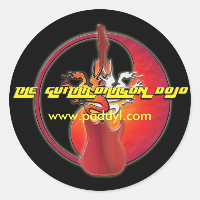 Guitar Dragon Dojo Sticker (Front)