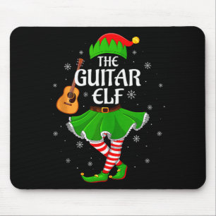 Guitar Elf Christmas Family Girls Women Elf Squad Mouse Pad