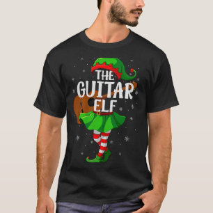 Guitar Elf Christmas Girls Women Elf Squad Xmas Fa T-Shirt