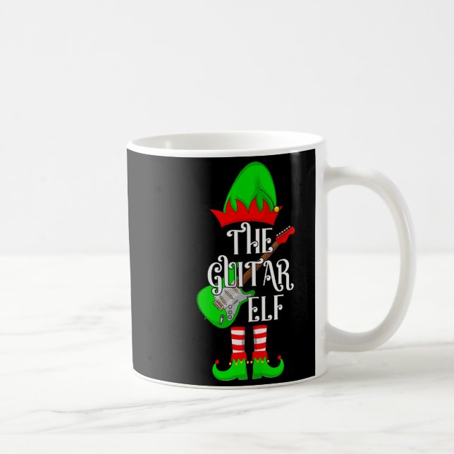 Guitar Elf Christmas Pajamas Matching Family Elf S Coffee Mug (Right)