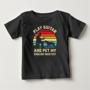 Guitar English Ma Lover Guitarist Pet Dog Owner Baby T-Shirt