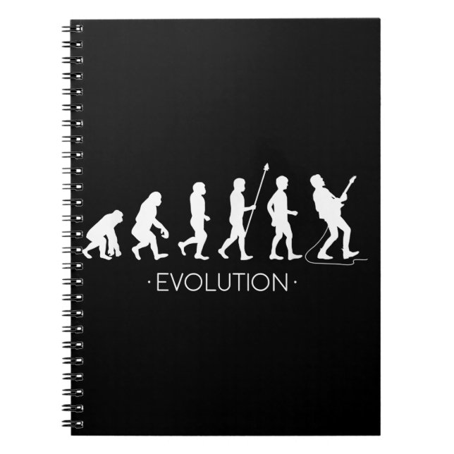 Guitar |Evolution of Guitarist | Rock Music Guitar Notebook (Front)