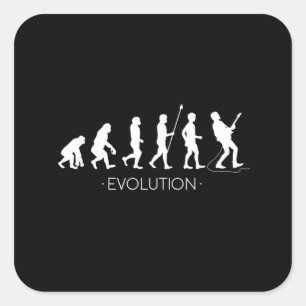 Guitar  Evolution of Guitarist   Rock Music Guitar Square Sticker