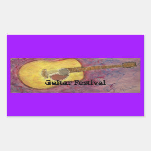 Guitar Festival Rectangular Sticker