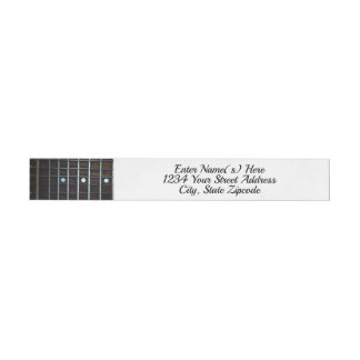 Guitar Fretboard Photograph On Wrap Around Label