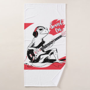 Guitar Frog – Cool Music Animal Art Bath Towel