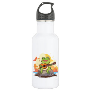 Guitar Frog Sunset Kawaii Music Design 532 Ml Water Bottle