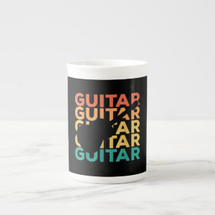 Guitar Gift Acoustic Guitar Guitarists Bone China Mug