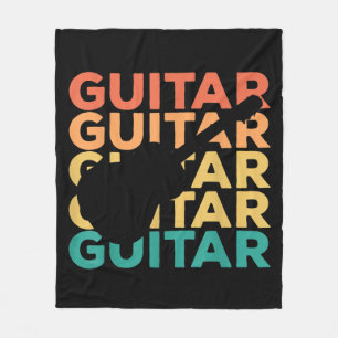Guitar Gift Acoustic Guitar Guitarists Fleece Blanket