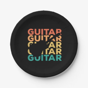 Guitar Gift   Acoustic Guitar Guitarists Paper Plate
