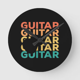 Guitar Gift Acoustic Guitar Guitarists Round Clock