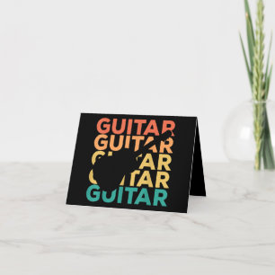 Guitar Gift Acoustic Guitar Guitarists Thank You Card
