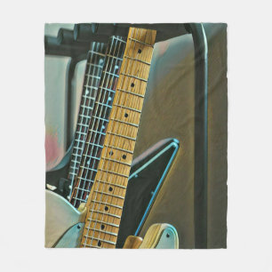 guitar gift for fathers day fleece blanket