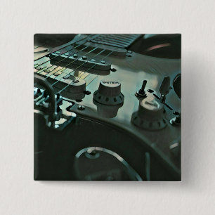 Guitar gifts for boyfriend 15 cm square badge