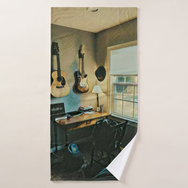 Guitar gifts for girlfriend bath towel set (Bath Towel)