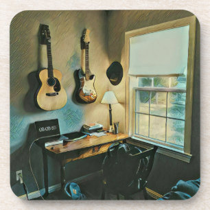 Guitar gifts for girlfriend coaster