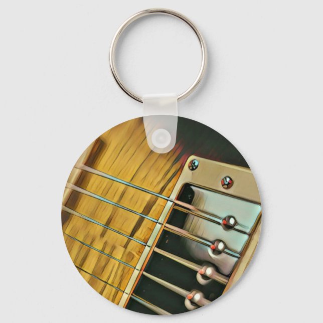Guitar gifts for him key ring (Front)