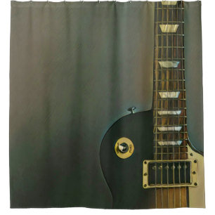 Guitar gifts for him shower curtain