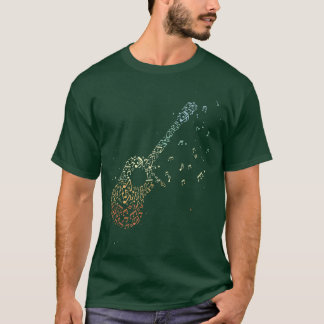 Guitar Gifts Men Music Notes Guitarist Musician Mu T-Shirt