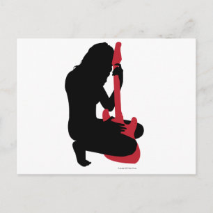 Guitar Girl Postcard