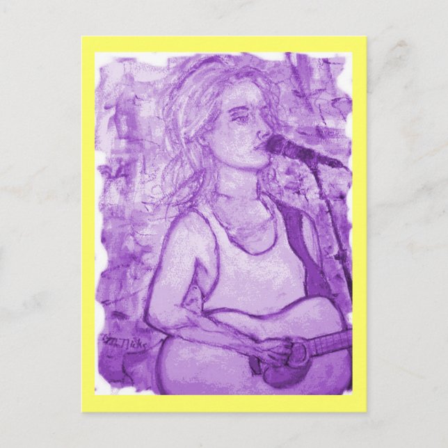 guitar girl postcard (Front)