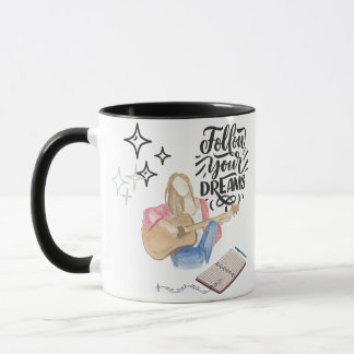 Guitar girl vibe mug