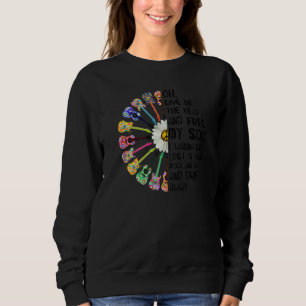 Guitar Give Me The Beat And Free My Soul Hippie Sweatshirt