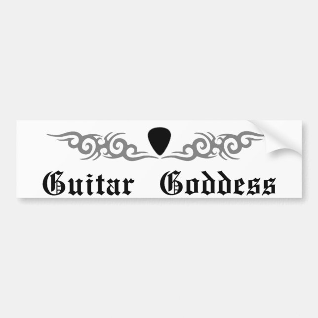 Guitar Goddess Tribal Bumper Sticker (Front)
