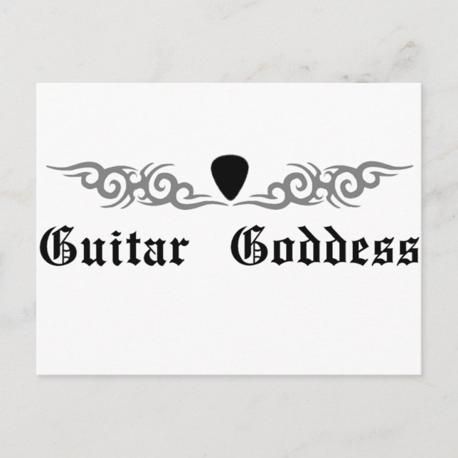 Guitar Goddess Tribal Postcard (Front)