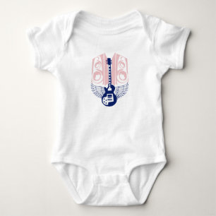 Guitar got wings with speakers baby bodysuit
