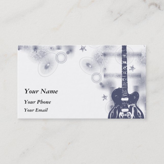 Guitar Graphic Blu Profile Card (Front)