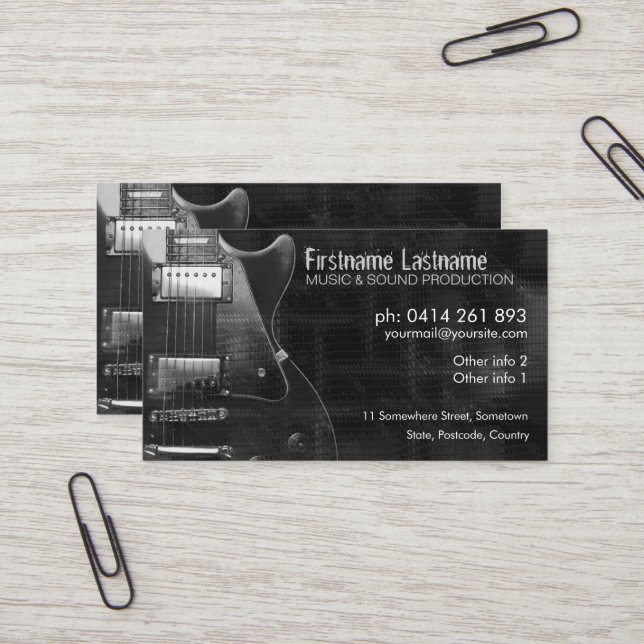 GUITAR "GREyAZ" Business card (Front/Back In Situ)