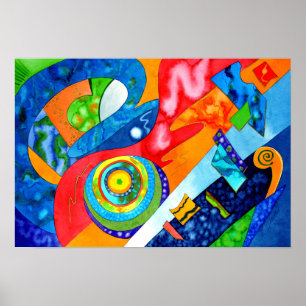 "Guitar Groove"  by R.A.Brown© Poster