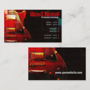 GUITAR "GrungeRed" Business card