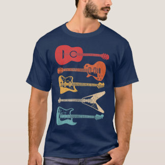 Guitar Guitar Lover Retro Style For Guitarist  T-Shirt