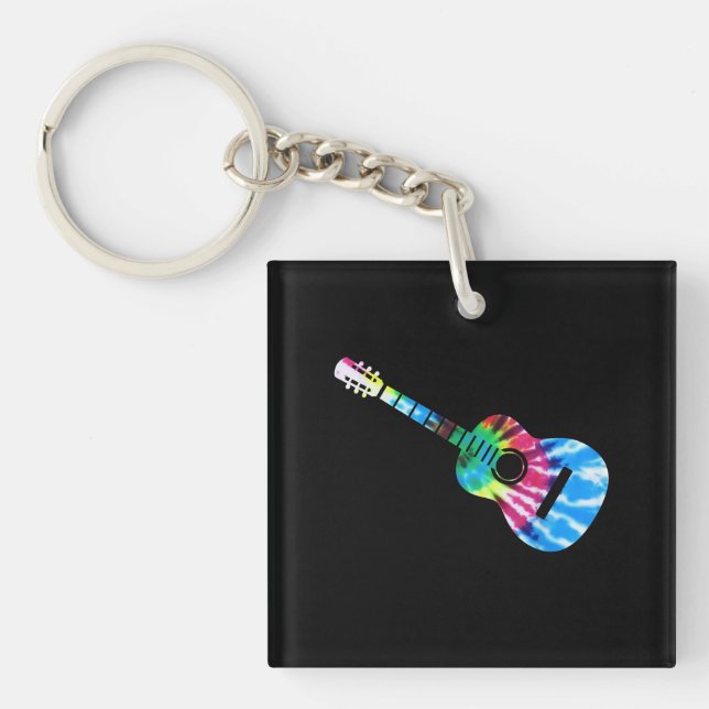 Guitar Guitarists Gift Key Ring (Front)