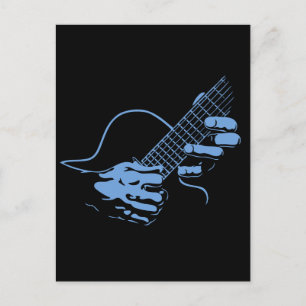 Guitar Hands II -blu Postcard