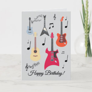 Guitar Happy Birthday Card
