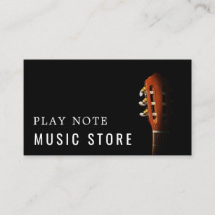 Guitar Head, Musical Instrument Store Business Card