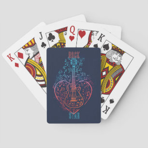 Guitar Heart Playing Cards