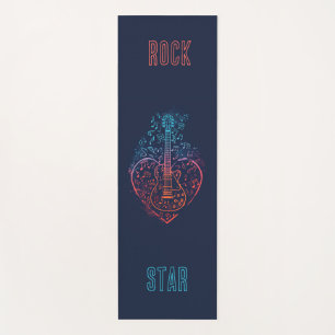Guitar Heart Yoga Mat