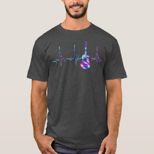 Guitar Heartbeat Tie Dye Guitarist Lover Men Women T-Shirt